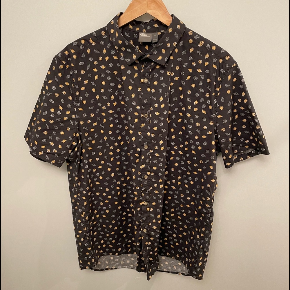 Mint Condition Stylish Sea Shell Pattern Button D… - image 1